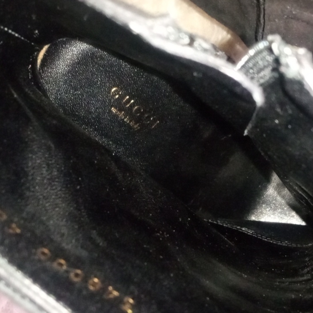 Gucci black Becky suede Heels gladiator boots - Picture 8 of 16